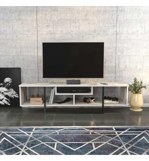 Armadi Neri, Bianchi, Tv, 40X150X35,2 cm, Piastra Di Particelle Rivestita Di Melamina