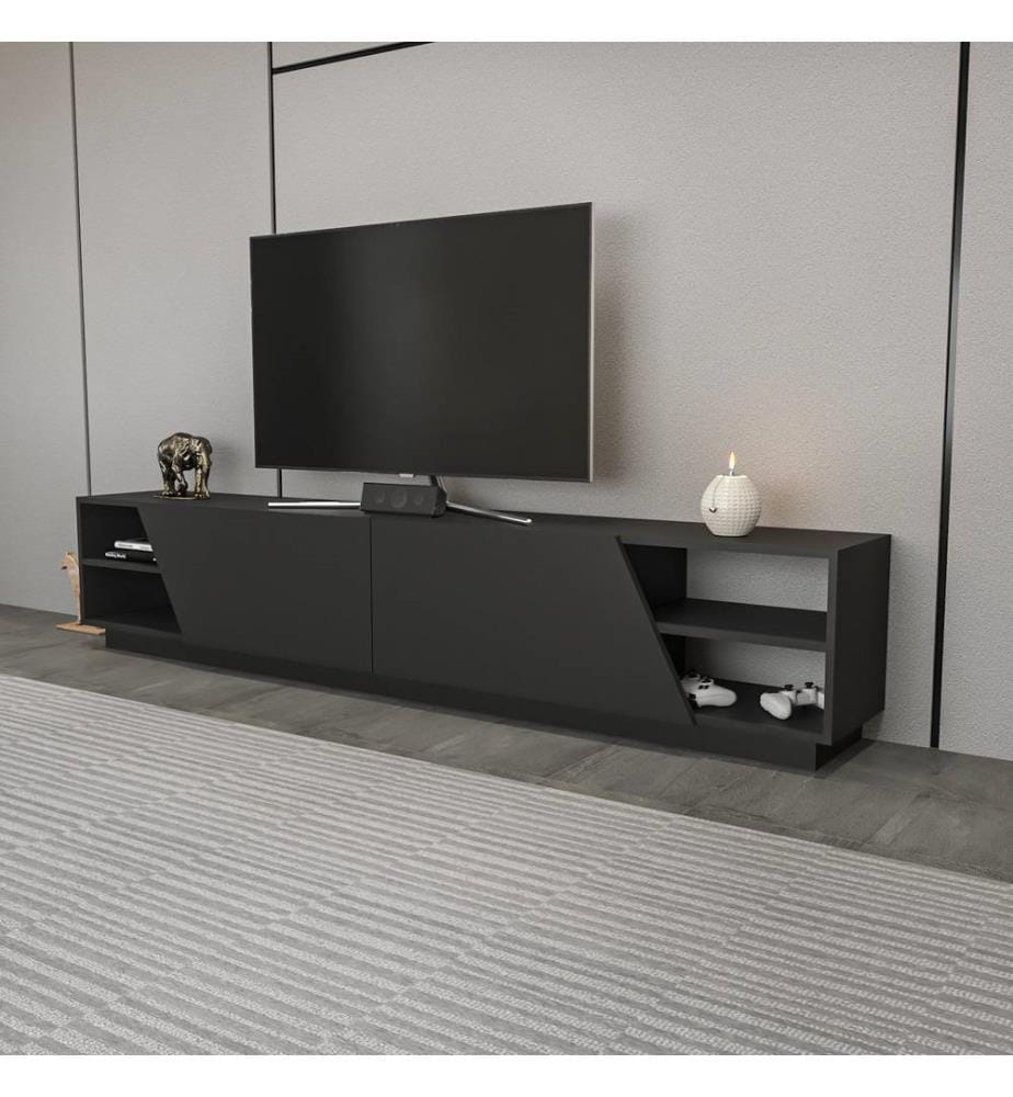 Meuble TV, Anthracite, Panneau de particules mélaminé