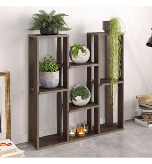 Plant Stand, Walnut, Melamine Coated Particle Board