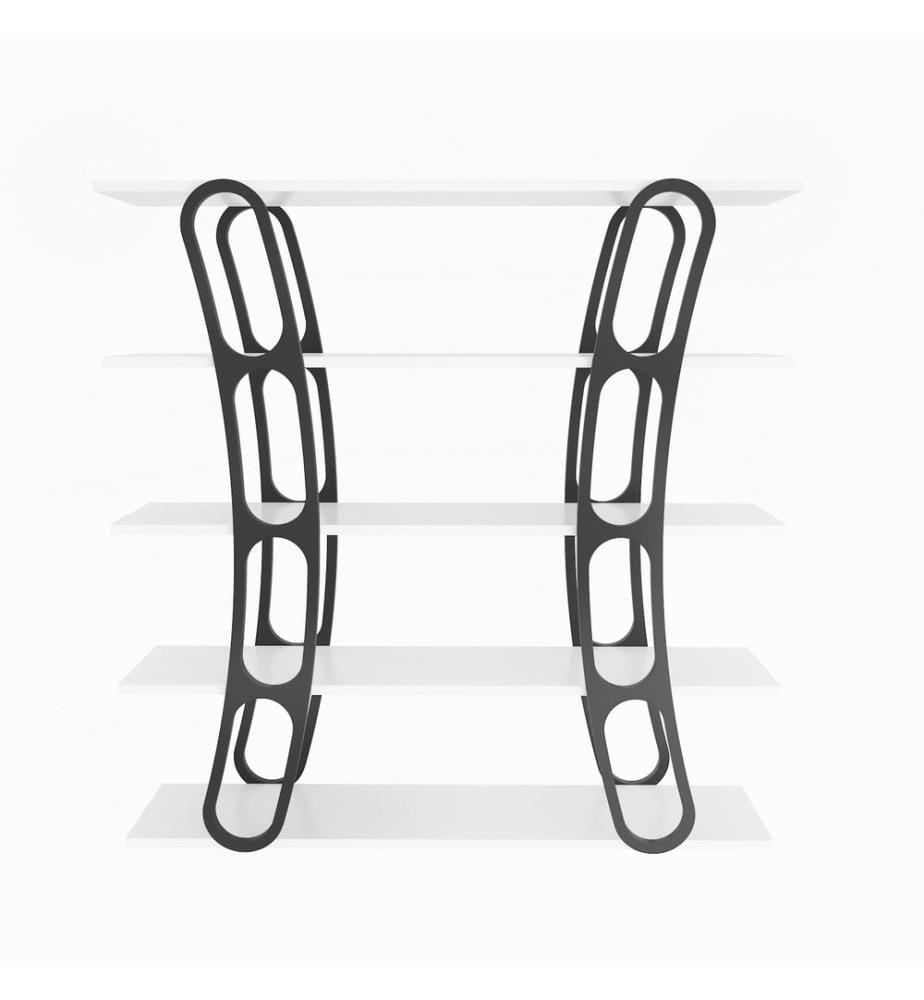 Etagère, Blanc, Noir, Panneau de particules mélaminé