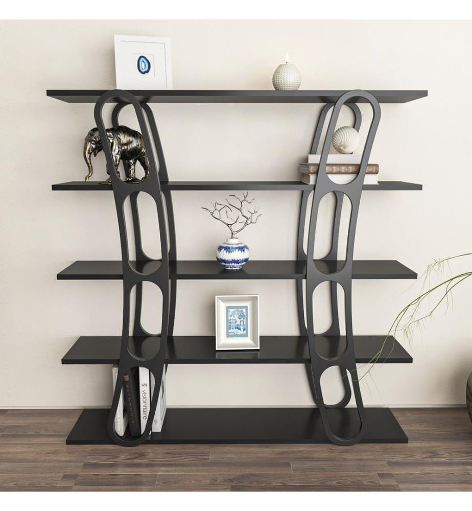 Etagère, Noir, Panneau de particules mélaminé