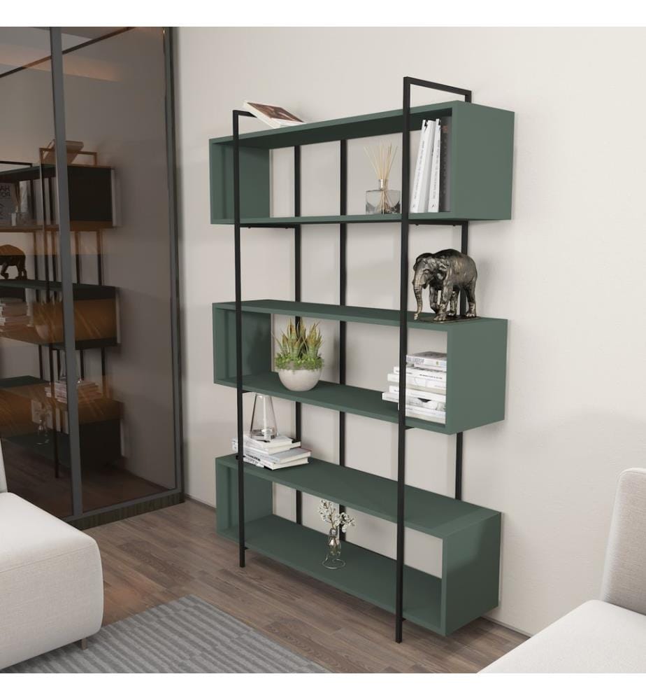 Etagère, Vert, Noir, Panneau de particules mélaminé