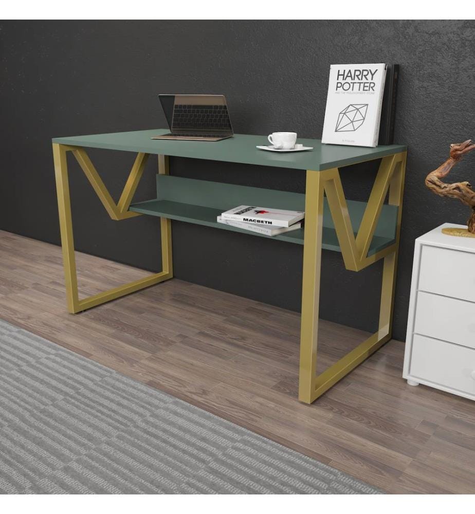 Bureau d'étude, Vert, Or, Panneau de particules mélaminé