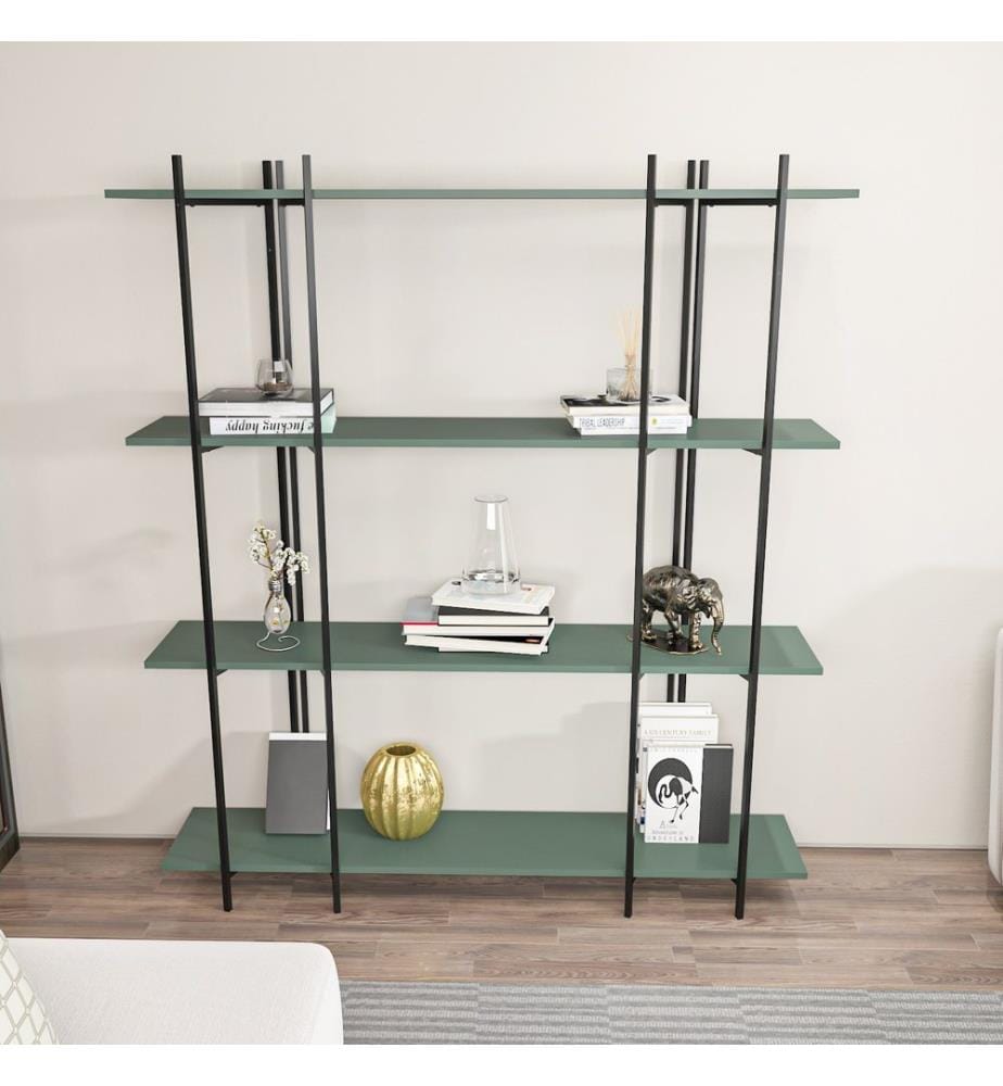 Etagère, Vert, Noir, Panneau de particules mélaminé