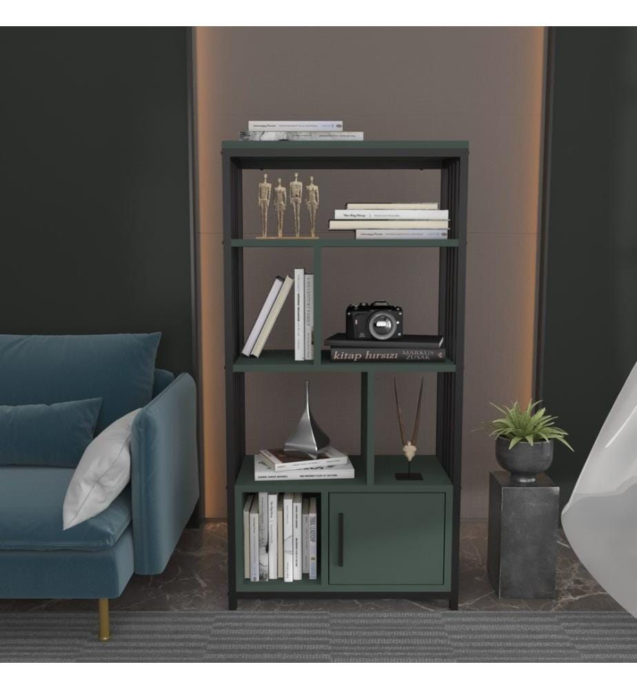 Etagère, Noir, Vert, Panneau de particules mélaminé