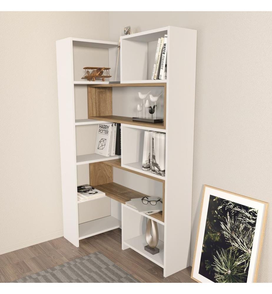 Etagère, Blanc, Noyer, Panneau de particules mélaminé