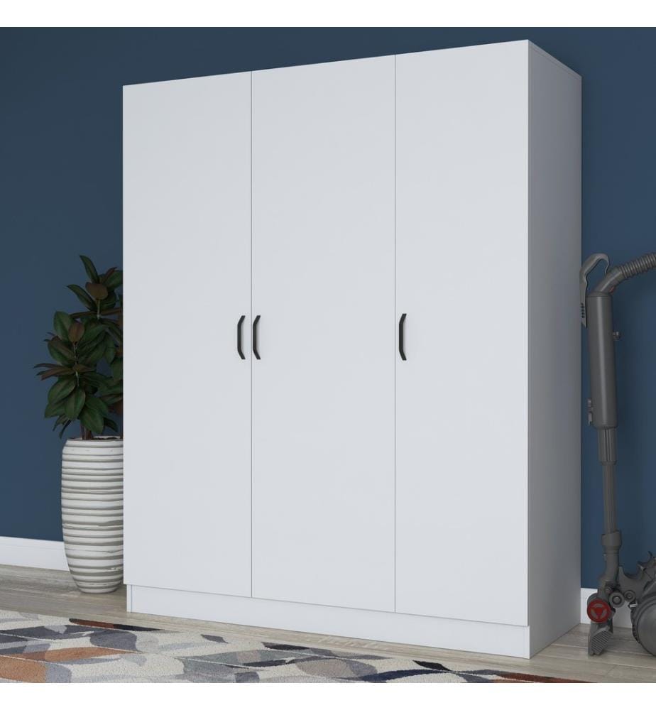 Wardrobe, White, Melamine Coated Particle Board