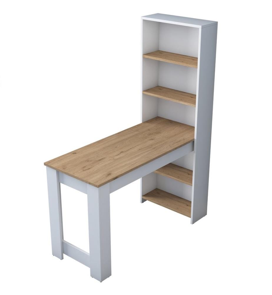 Couleur Noyer, Blanc, Tables Basses, 153,6X120X53,8 cm, Plaque De Particules Enrobée De Mélamine