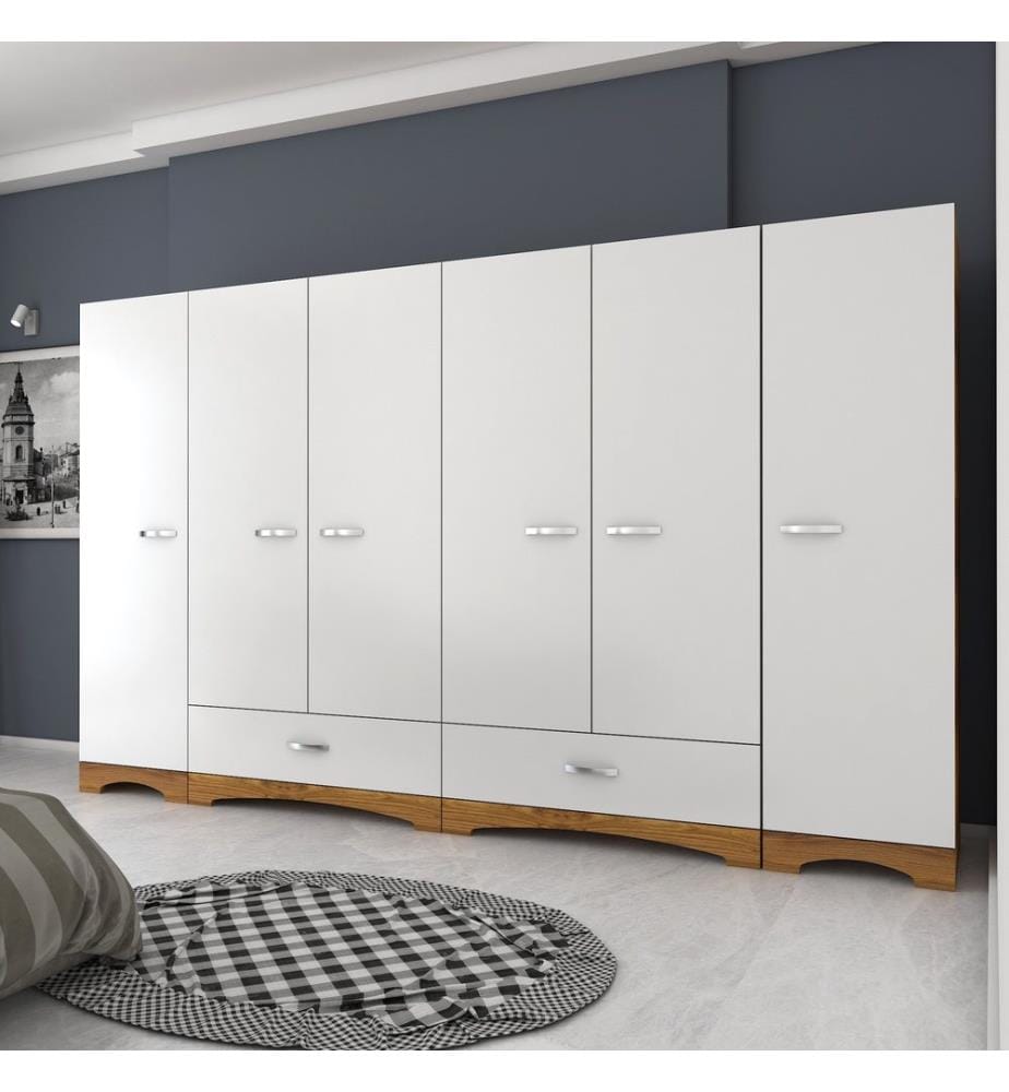 Cloakroom, White Noce, Qualità E1 Rivestite Con Melamina Spanplate