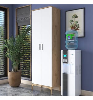 Meuble polyvalent, noyer, blanc, mélaminé E1 Quality Chipboard