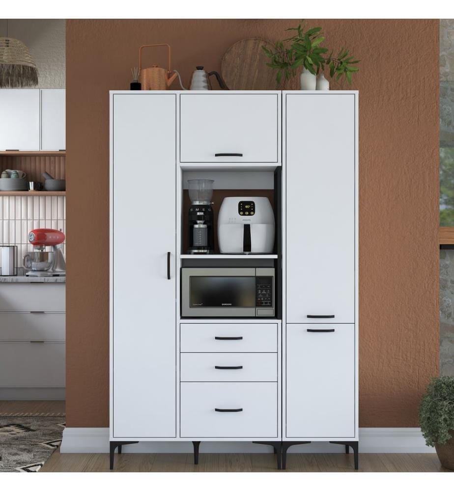 Cabinet polyvalent, blanc, mélaminé E1 Quality Chipboard
