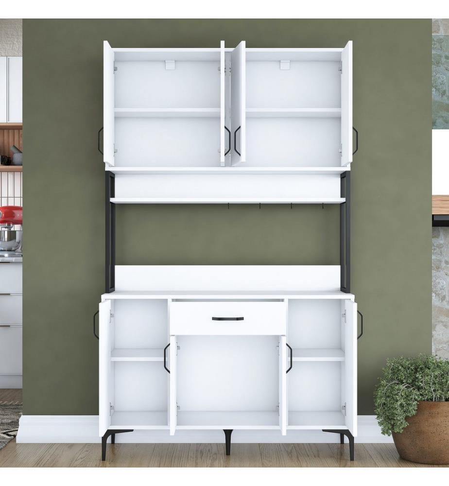 Cabinet polyvalent, blanc, mélaminé E1 Quality Chipboard