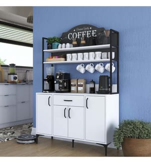 Cabinet polyvalent, blanc, mélaminé E1 Quality Chipboard