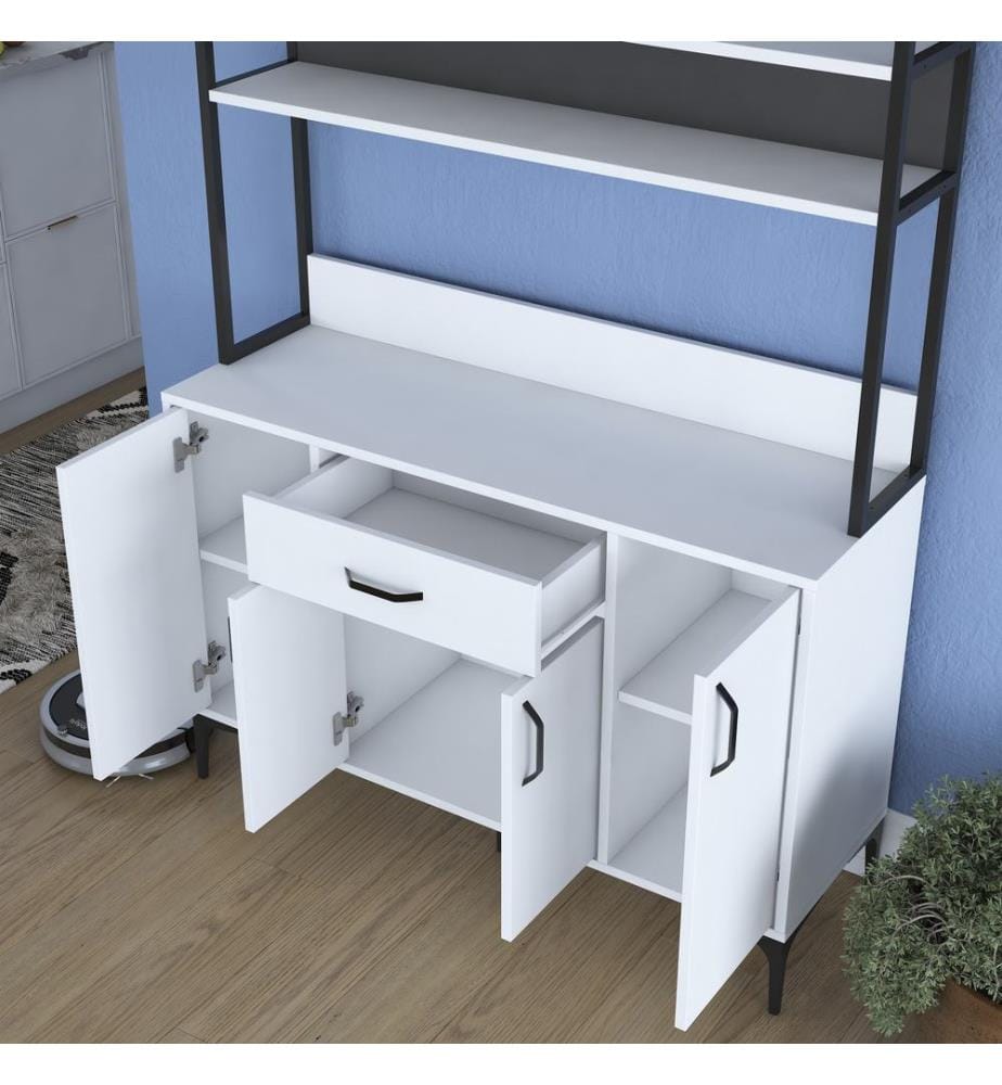Cabinet polyvalent, blanc, mélaminé E1 Quality Chipboard