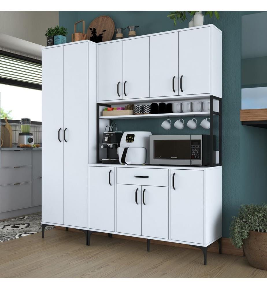 Cabinet polyvalent, blanc, mélaminé E1 Quality Chipboard