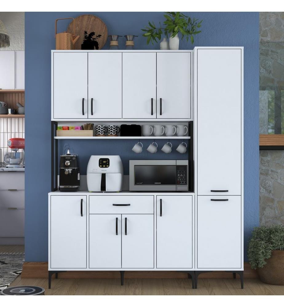 Cabinet polyvalent, blanc, mélaminé E1 Quality Chipboard