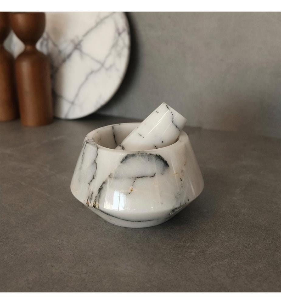 Mortar, White, 100% SICILY LILA MARBLE