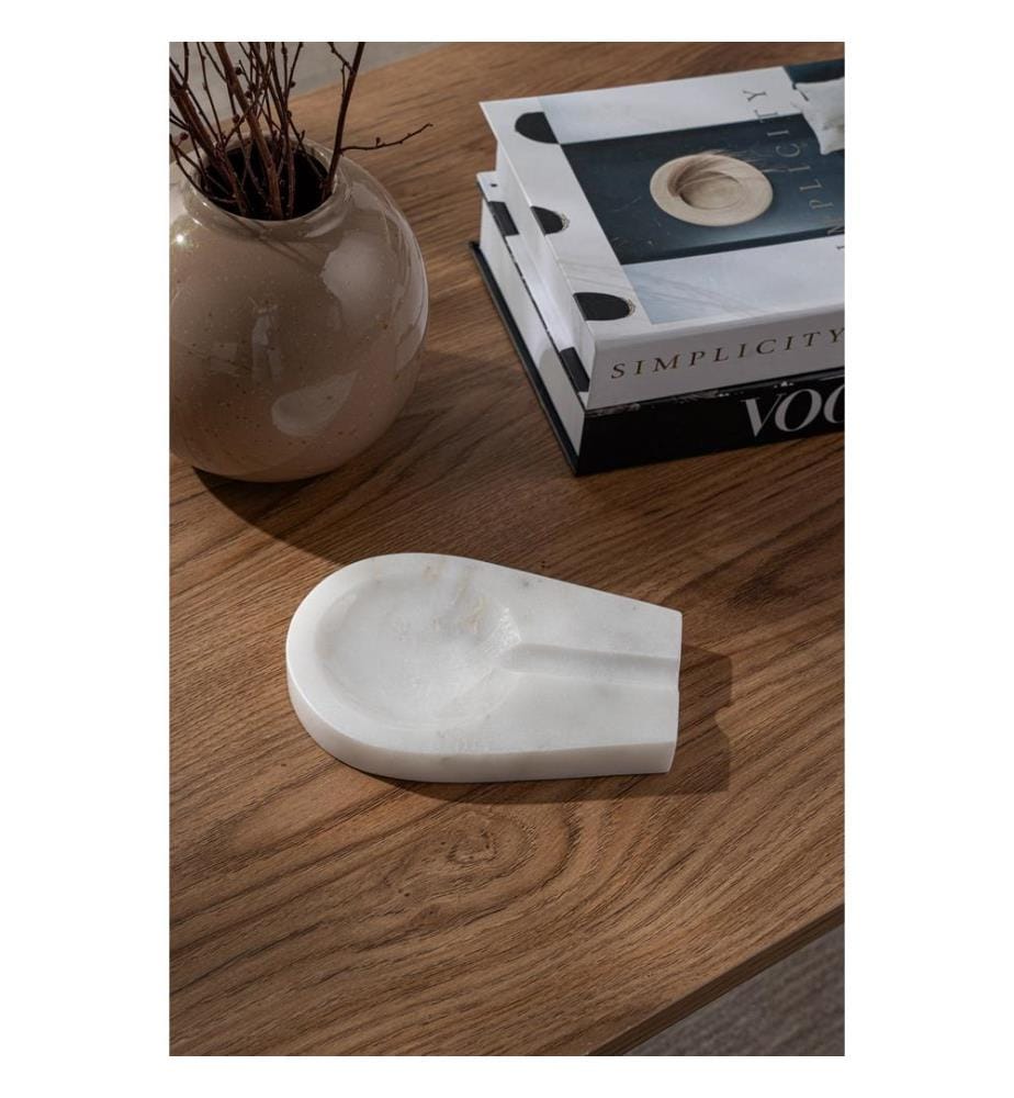 Spoon Rest, White, 100% THASSOS MARBLE