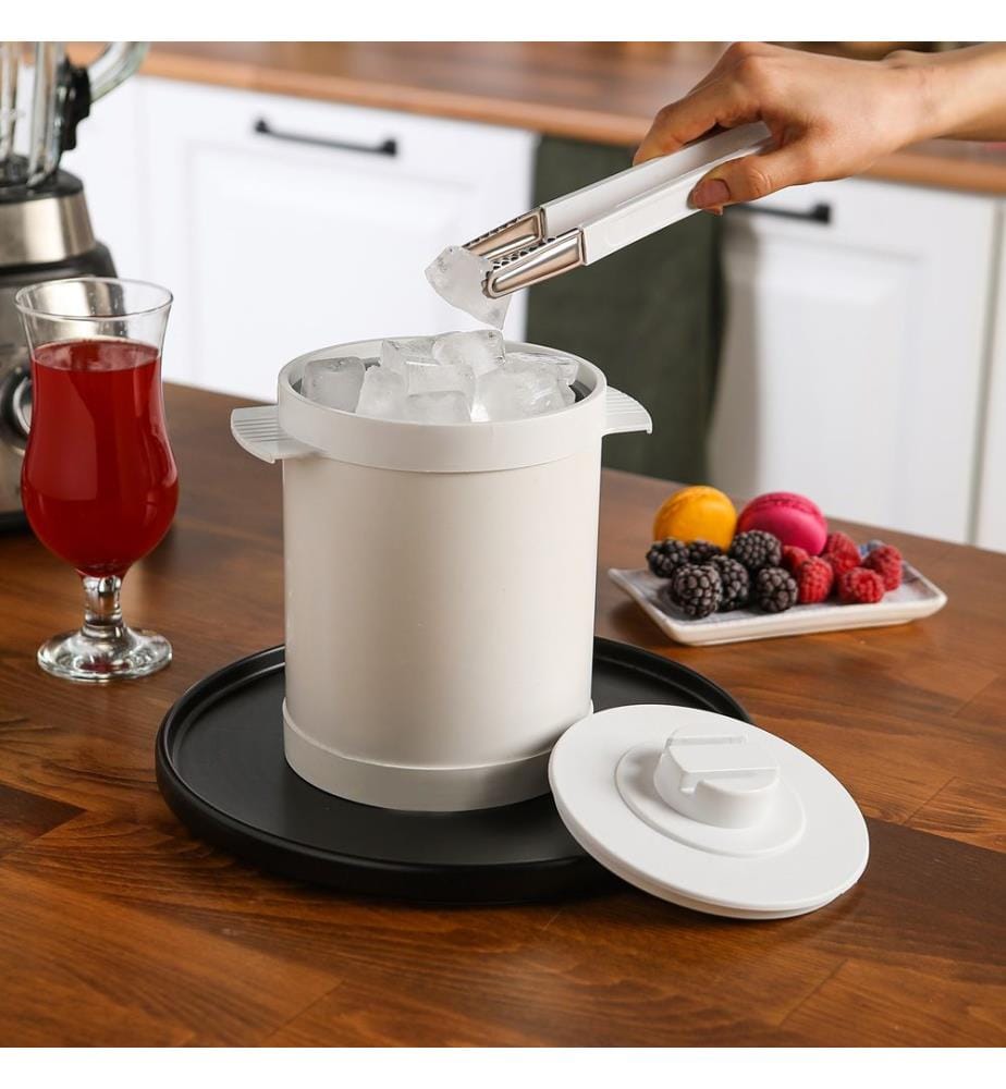 Ice Bucket, White, 100% Plastic
