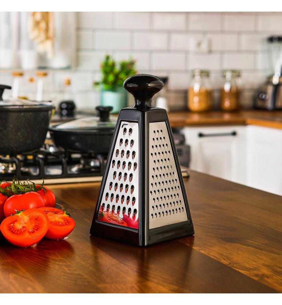 Grater, Black, Plastic & Stainless Steel