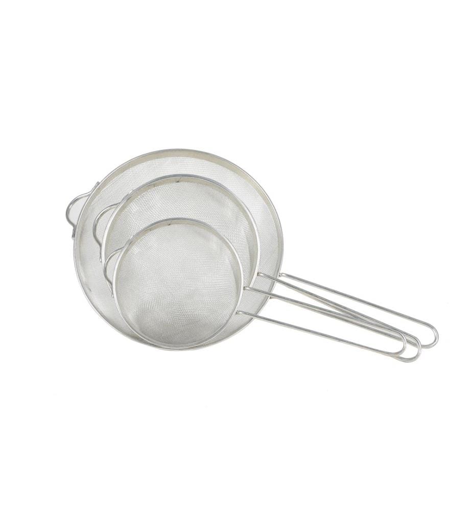 Strainer Set, 3 Pieces, Silver, 100% Stainless Steel