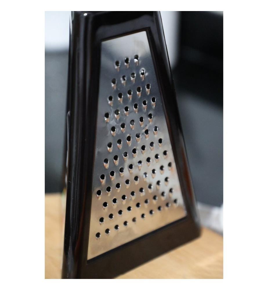 Grater, Black, Plastic & Stainless Steel