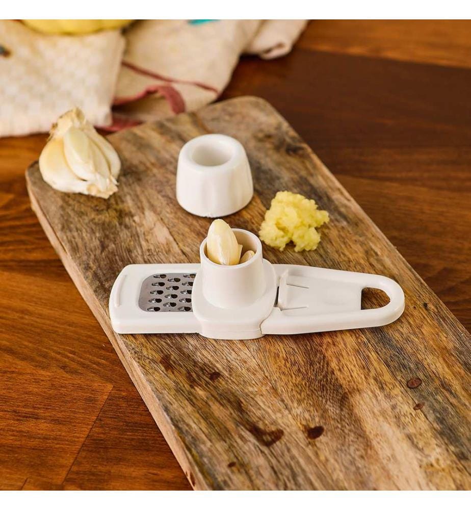 Grater, White, Plastic & Stainless Steel