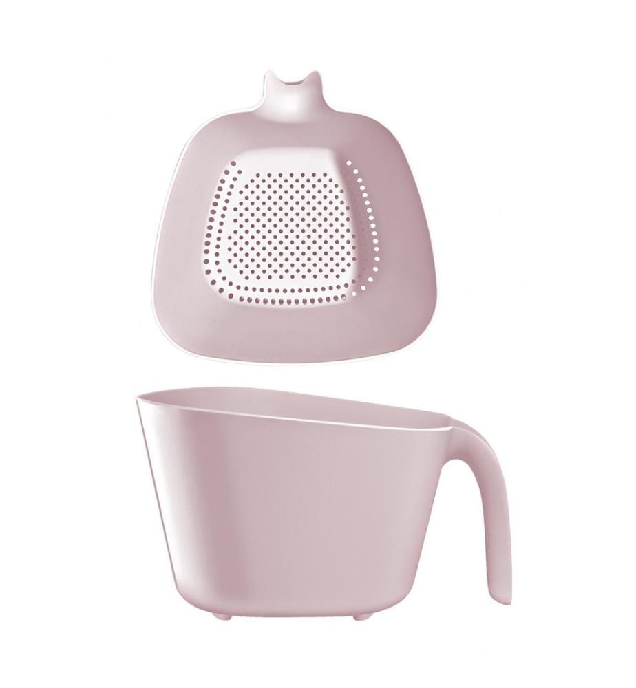 Strainer Set, 2 Pieces, Light Pink, 100% PLASTIC
