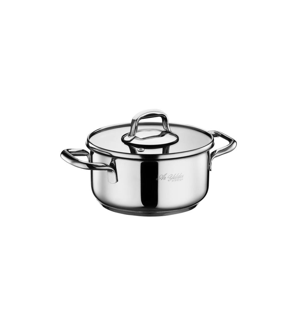 Pot Set, 6 Pieces, Silver, 100% STAINLESS STEEL