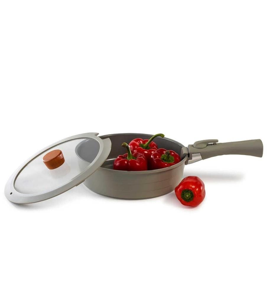 Pot Set, 11 Pieces, Grey, 100% ALUMINIUM