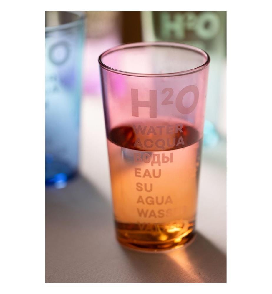 Set de verres, 4 pièces, violet, orange, vert, bleu, 100% VERRE