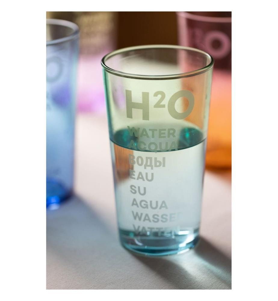 Set de verres, 4 pièces, violet, orange, vert, bleu, 100% VERRE