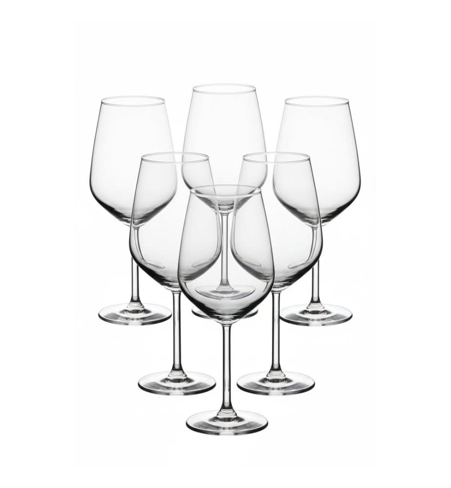 Wine Glass Set, 4 Pieces, Transparent, 100% GLASS