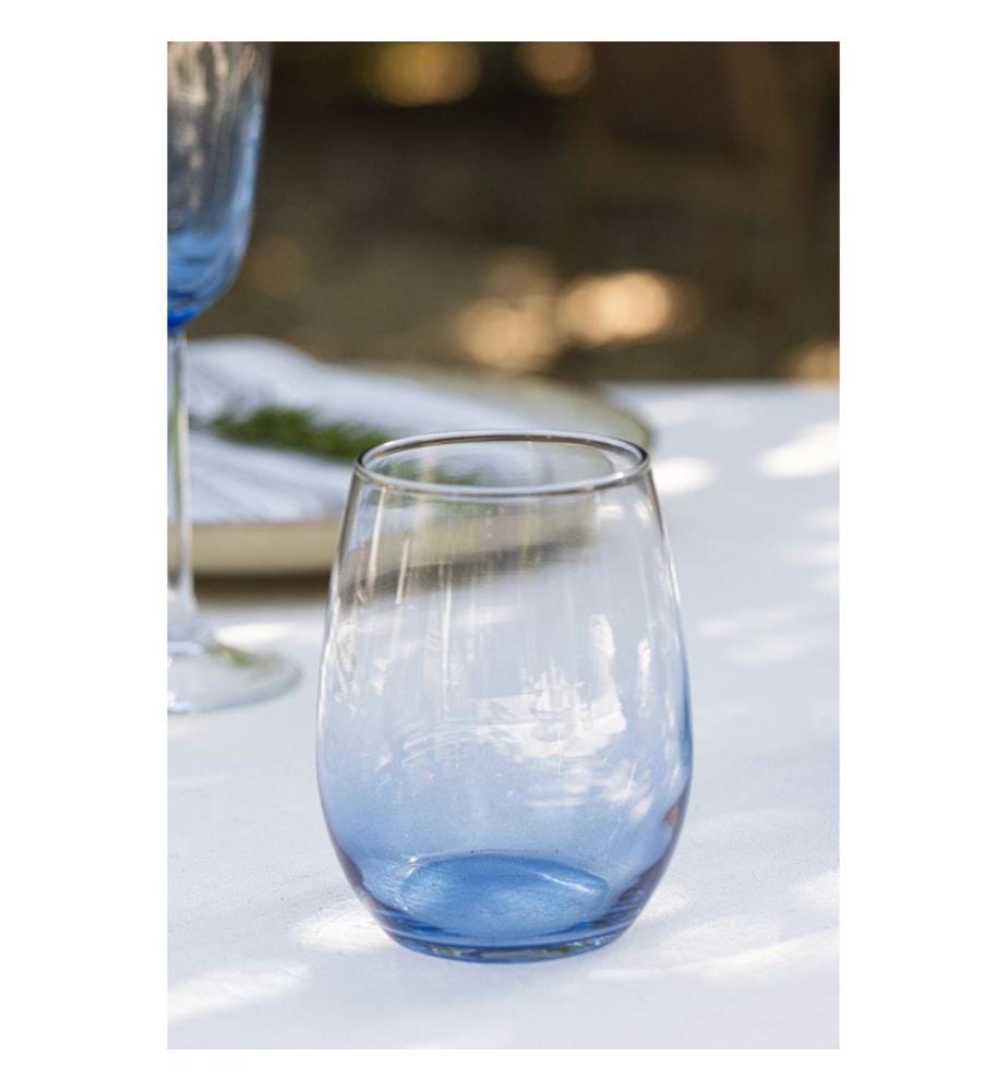 Glass Set, 4 Pieces, Blue, 100% GLASS