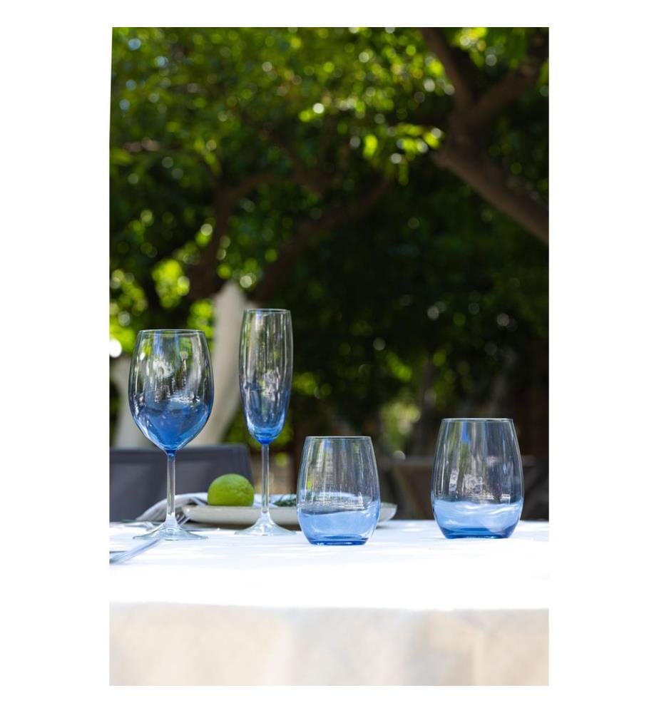 Glass Set, 4 Pieces, Blue, 100% GLASS
