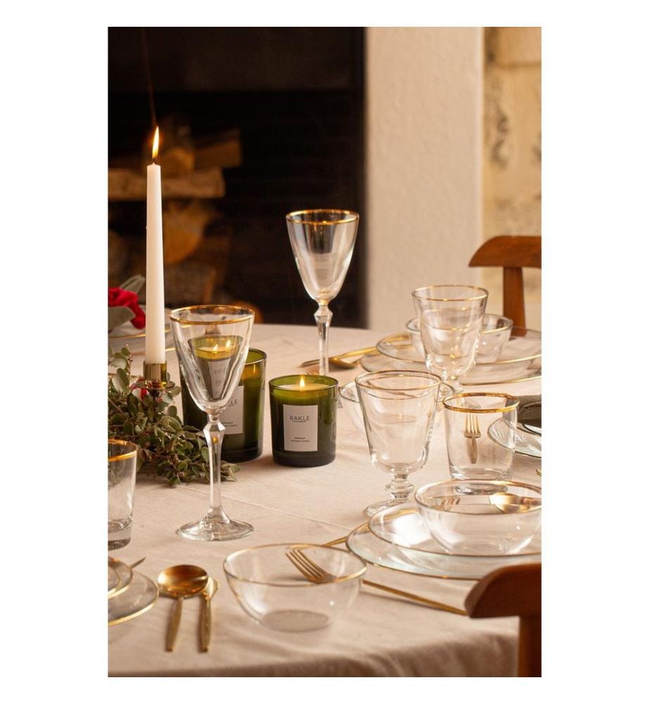 Weinglas-Set, 4-teilig, Gold, Transparent, 100% Glas