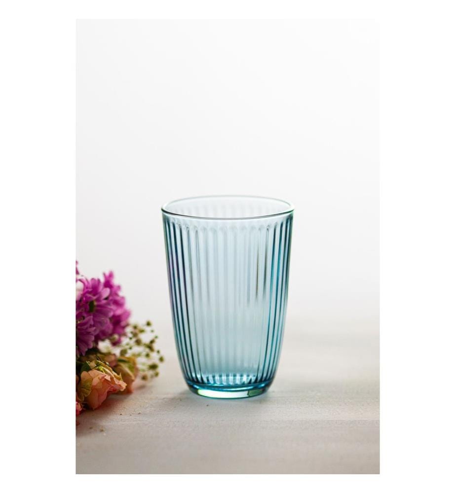 Glass Set, 4 Pieces, Blue, 100% GLASS