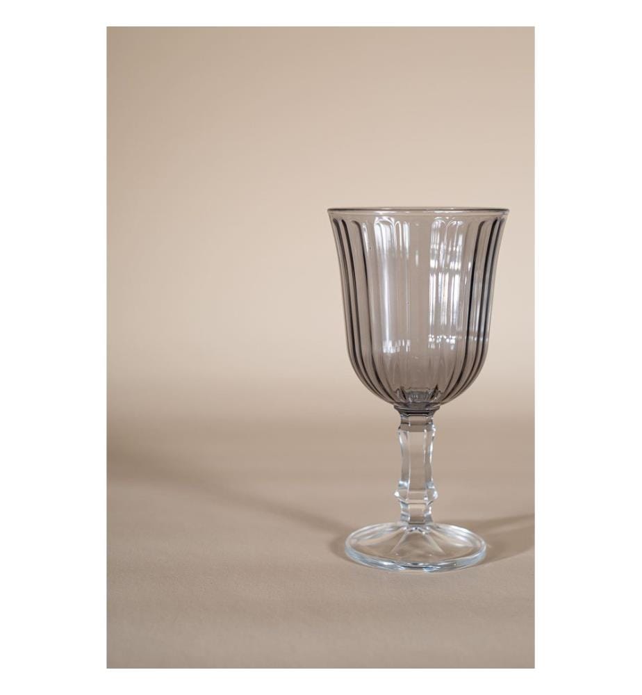 Weinglas-Set, 4-teilig, Rauchglas, 100% Glas