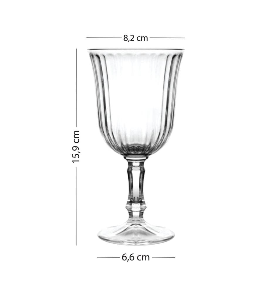 Weinglas-Set, 4-teilig, Rauchglas, 100% Glas