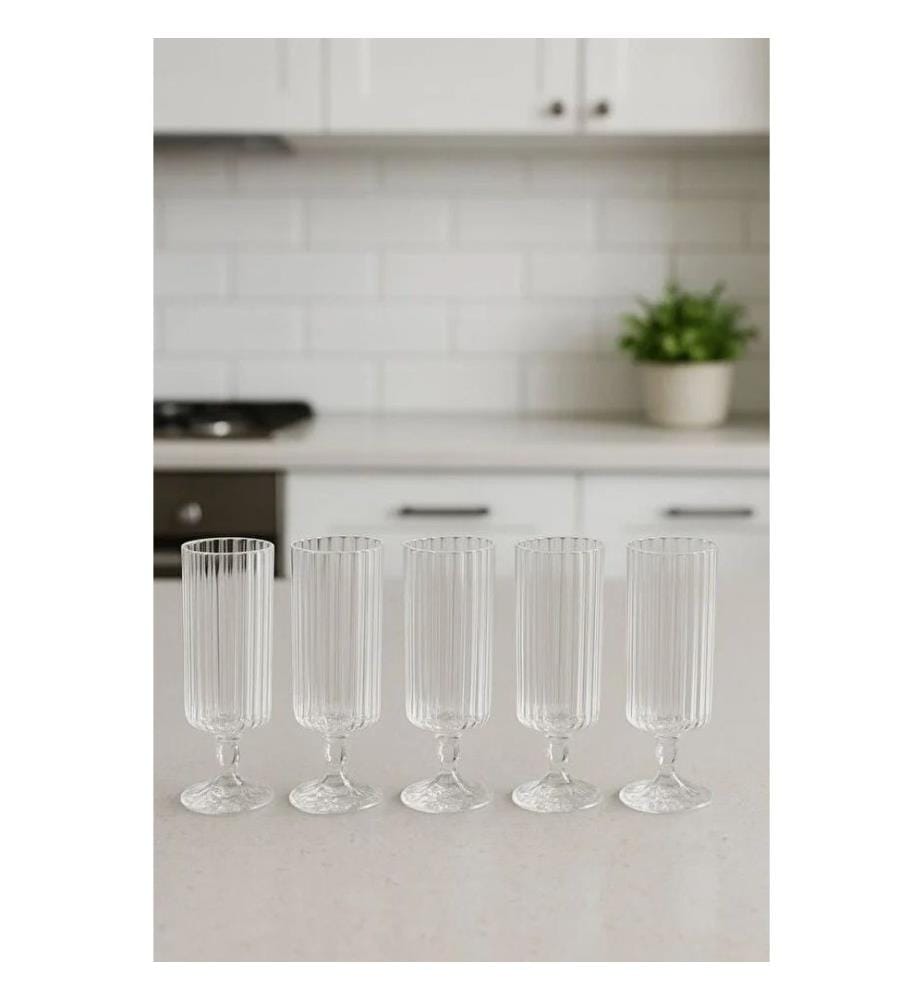 Wine Glass Set, 6 Pieces, Transparent, 100% GLASS