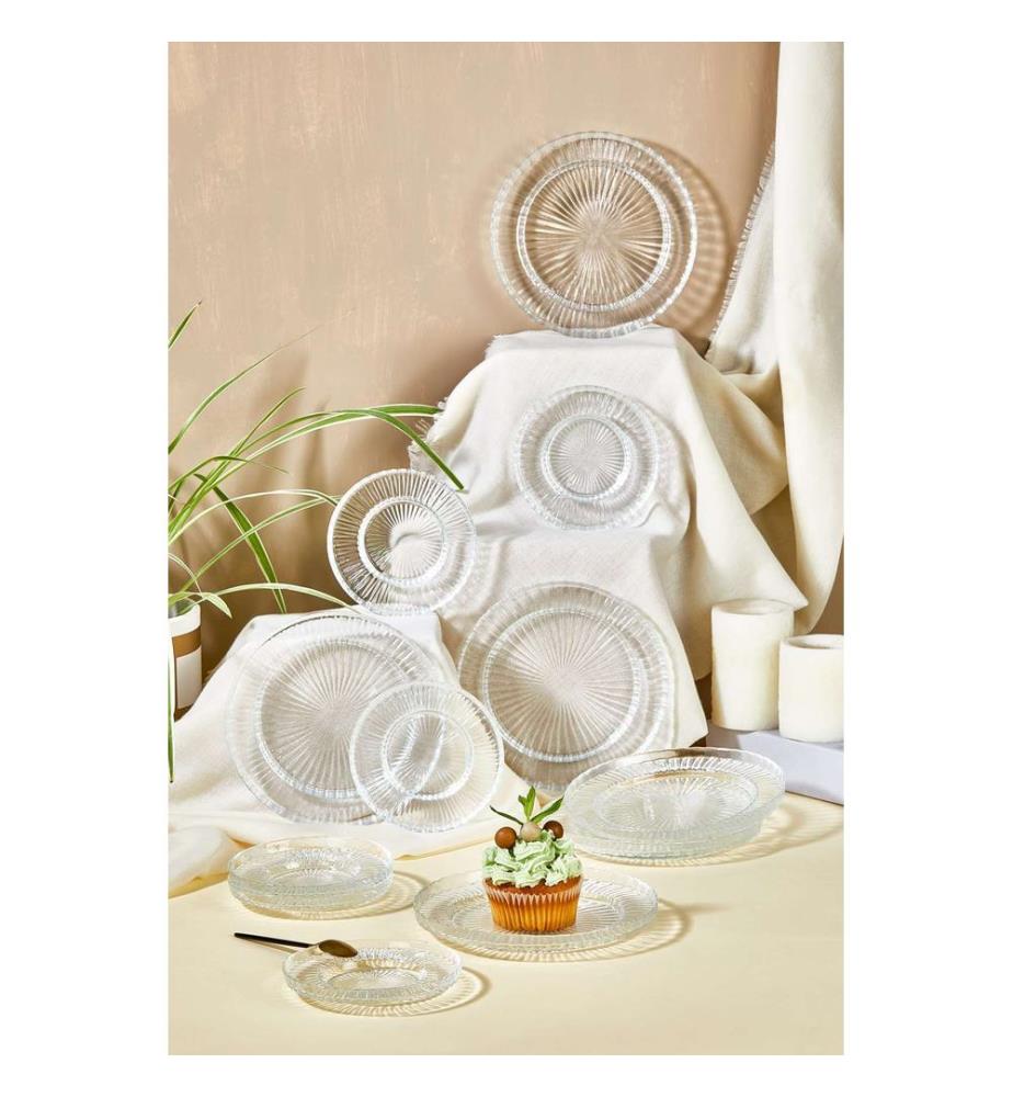 Set di bicchieri da tè, 12 pezzi, trasparenti, 100% vetro