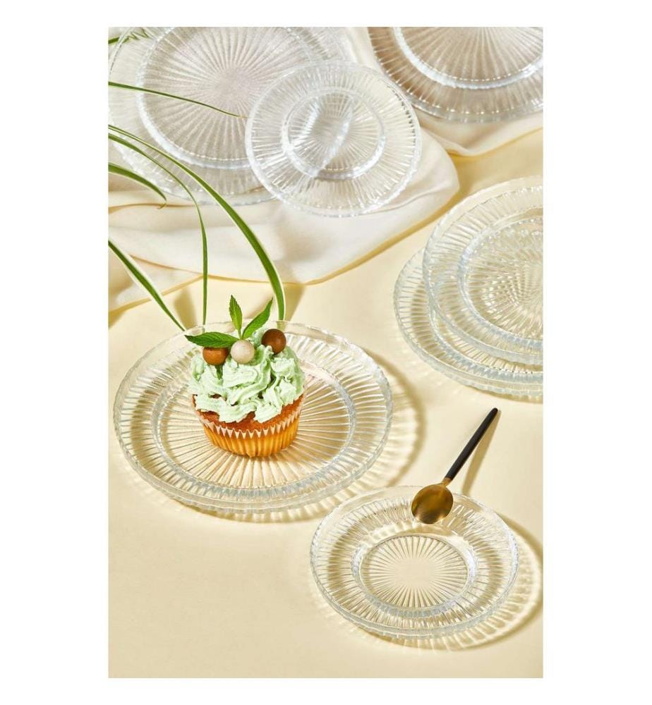 Set di bicchieri da tè, 12 pezzi, trasparenti, 100% vetro