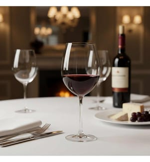 Wine Glass Set, 2 Pieces, Transparent, 100% GLASS