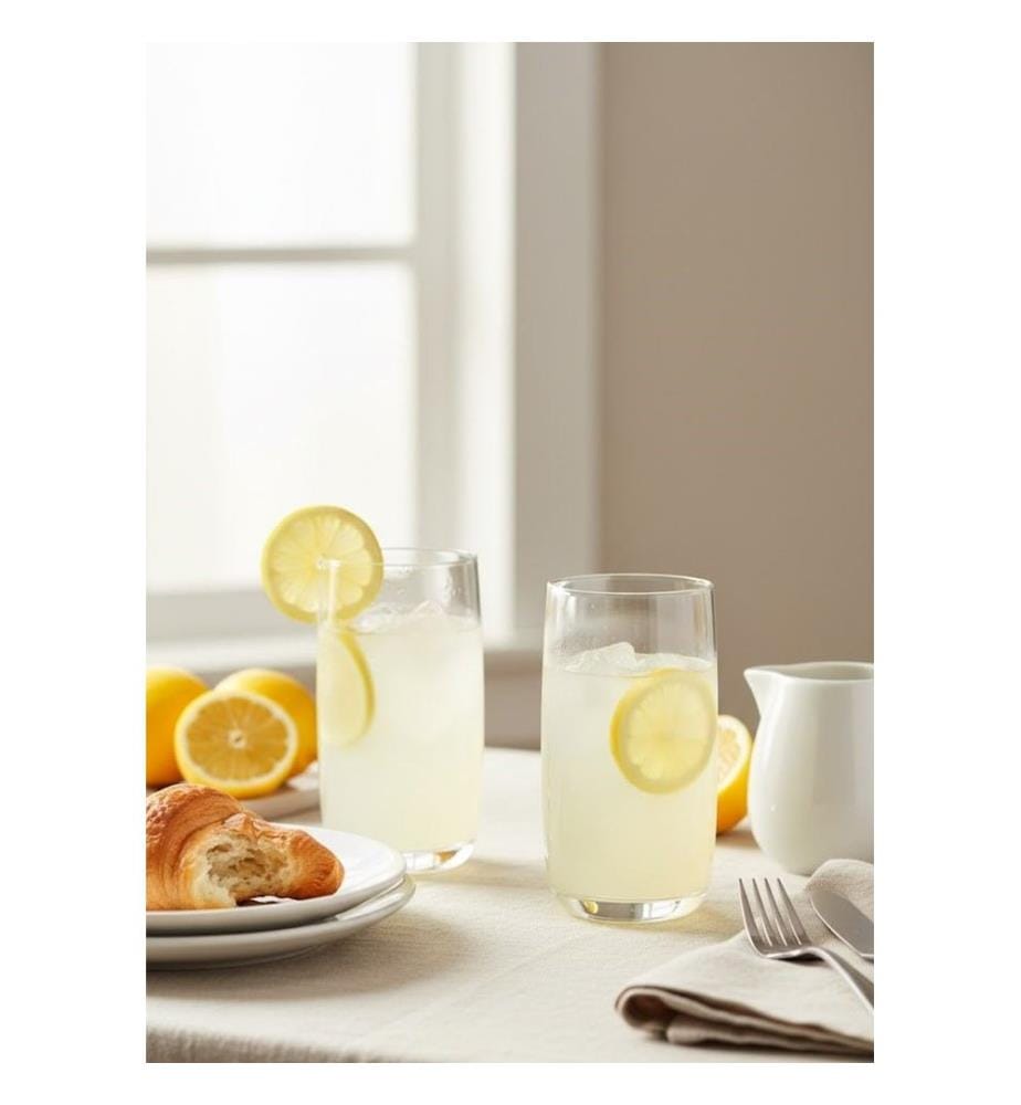 Set di bicchieri, 6 pezzi, trasparenti, 100% vetro
