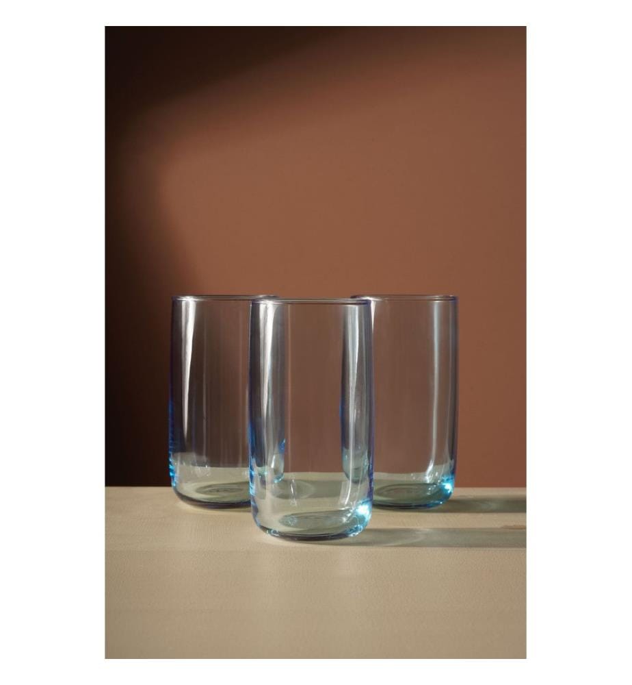 Glass Set, 6 Pieces, Turquoise, 100% GLASS