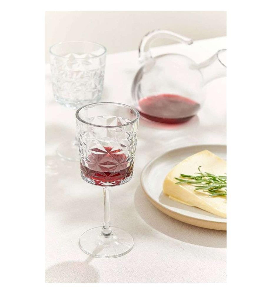 Wine Glass Set, 4 Pieces, Transparent, 100% GLASS