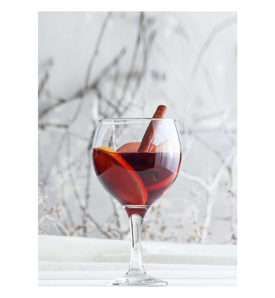 Wine Glass Set, 6 Pieces, Transparent, 100% GLASS