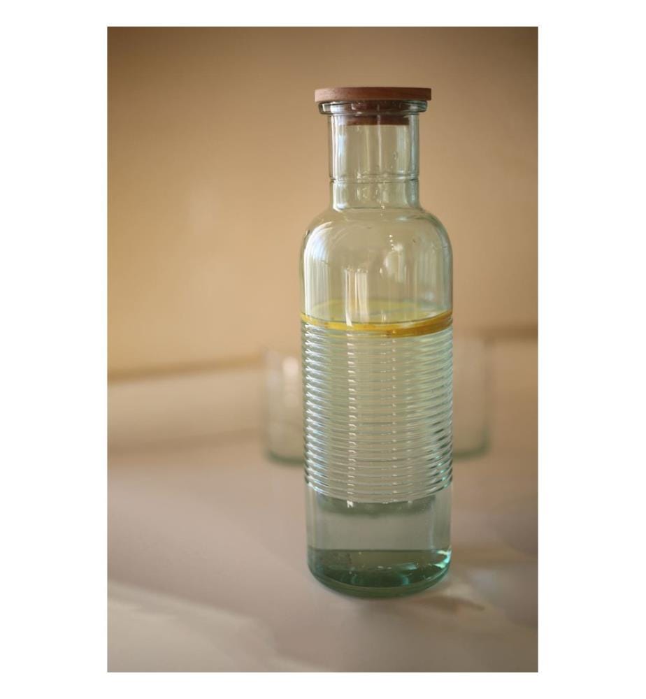 Glass Bottle Set, 5 Pieces, Green, 100% GLASS
