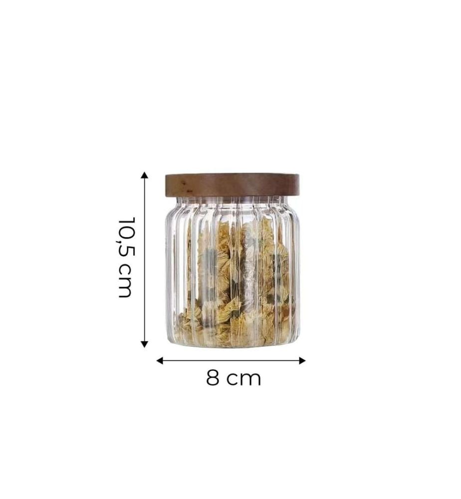 Jar Set, 4 Pieces, Transparent, 100% GLASS