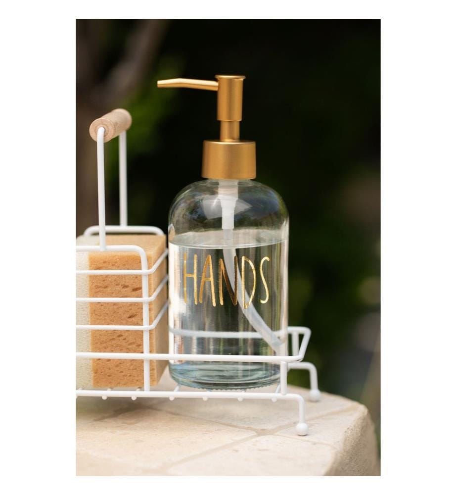 Distributeur de savon, 3 pièces, transparent, 100% VERRE